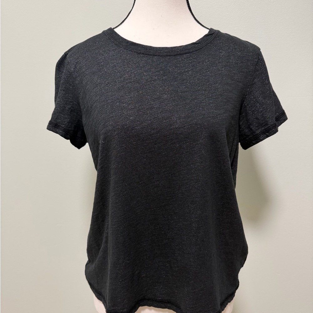 PAIGE Classic Black with silver specks Short Sleeve Tee